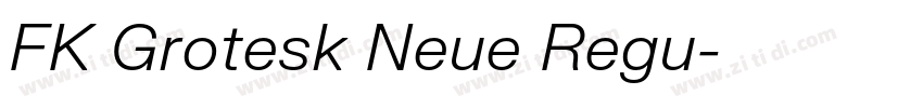 FK Grotesk Neue Regu字体转换